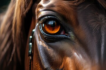 Close-up-beauty-of-a-horse-eyes