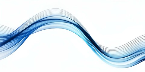 AI generated illustration of abstract background with colorful blue and white waves - obrazy, fototapety, plakaty