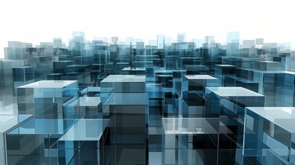 building construction idea futuristic abstract art crystals 3D rendered image