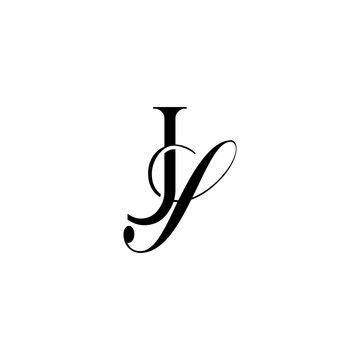 Initial Mixed Letter Logo. Logotype design. Simple Luxury Black Flat Vector JS