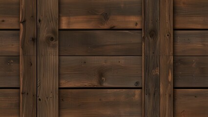 old wooden door with handle, ai generated