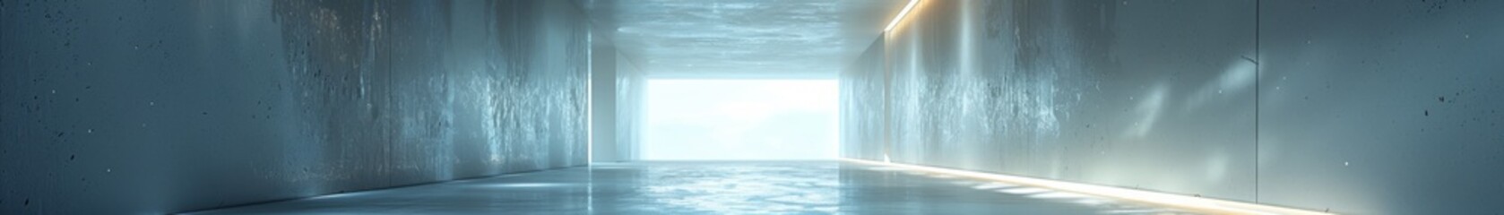 Obraz premium Background material: Minimalist sense of technology corridor tunnel