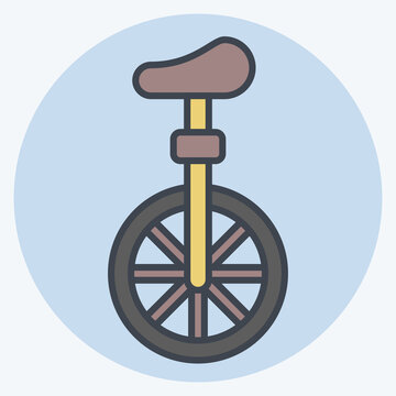 recommend clip art: Icon Unicycle. related to Parade symbol. color mate style. simple design illustration