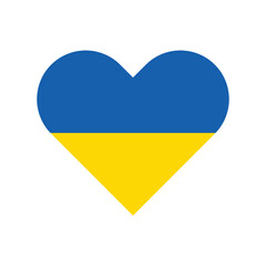 Ukraine national flag vector illustration. Ukraine Heart flag. 
