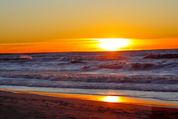 Fototapeta na wymiar Fantastic view of a sea during sunset
