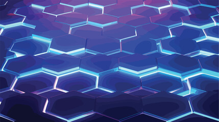 Abstract background hexagon pattern with glowing li - obrazy, fototapety, plakaty