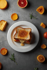 Flavor Fusion: Basil Tomato Grilled Cheese with Oozing Cheese