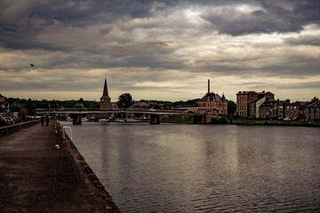Fototapeta premium Old architecture of the buildings in the city.