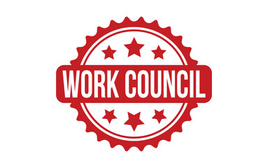Red Work Council Rubber Stamp Seal Vector