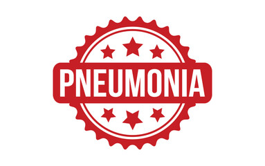 Pneumonia rubber grunge stamp seal vector