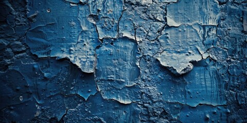 Close up of peeling paint on a wall, suitable for backgrounds or textures