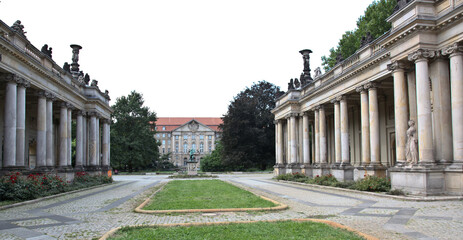 Outside view of the Berlin chamber court in the district beauty's mountain. Former 4 power command....