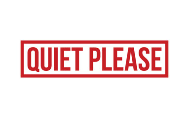 Red Quiet Please Rubber Stamp Seal Vector