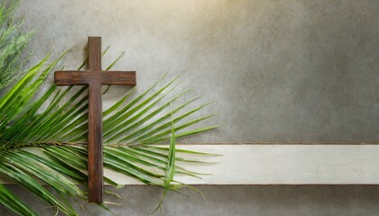 Symbol of Faith: Palm Sunday's Wooden Cross and Holy Palms