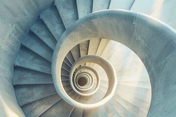 Minimalistic spiral staircase