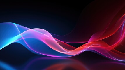 Neon wave abstract background