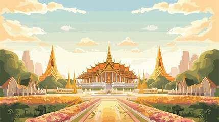 Building of The Royal Cremation Ceremony of His Maj - obrazy, fototapety, plakaty
