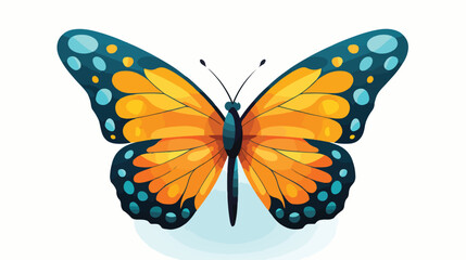 Butterfly 2d flat cartoon vactor illustration isolated