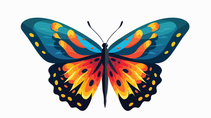 Butterfly 2d flat cartoon vactor illustration isolated