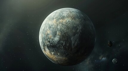 Ultra-realistic depiction of the planet Pluto, high-resolution
