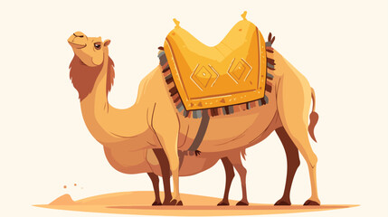 Camel Clipart 2d flat cartoon vactor illustration isolated