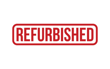 Red Refurbished Rubber Stamp Seal Vector