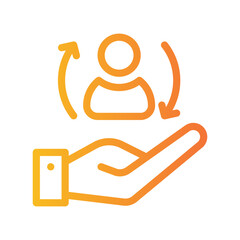 customer care gradient icon