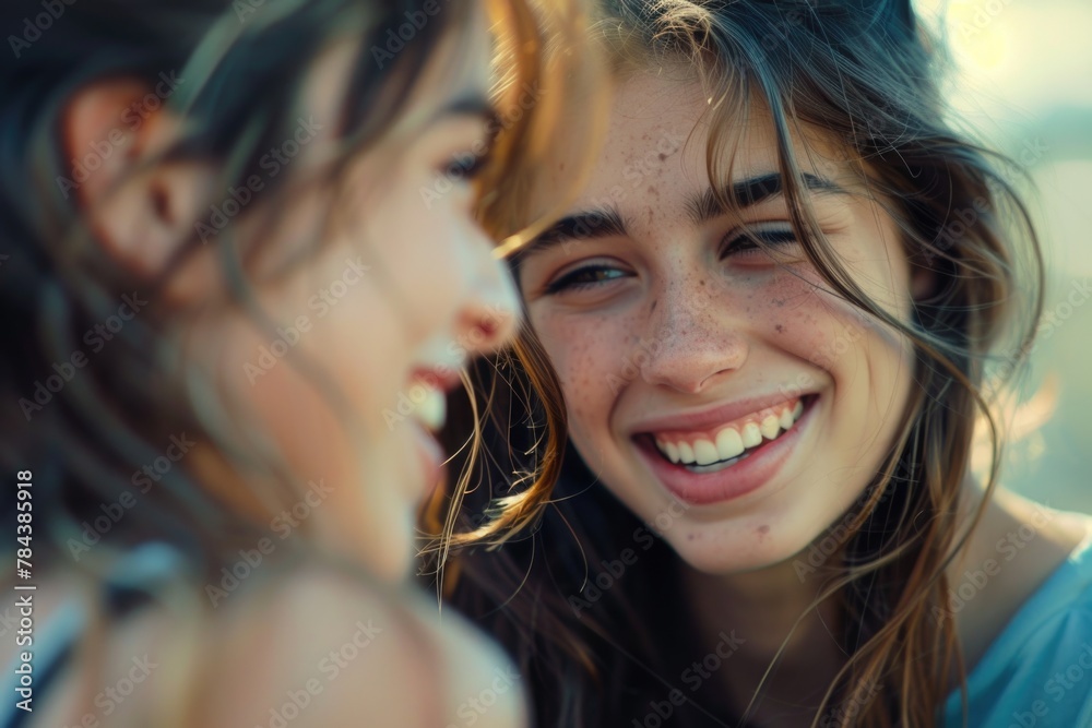 Poster close up of a person with a smile, perfect for various projects