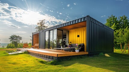 Shipping container homes are sustainable and eco-friendly residences or vacation homes.