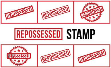 Repossessed Rubber Stamp Set Vector - obrazy, fototapety, plakaty