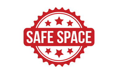 Red Safe Space Rubber Stamp Seal Vector