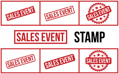 Sales Event Rubber Stamp Set Vector