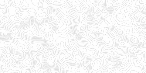 	
Vector geography landscape Topo contour map on white background, Topographic contour lines. Seamless pattern with lines Topographic map. Geographic mountain relief diagram line wave carve pattern.