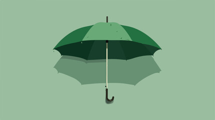 Umbrella against the green background flat vector isolated