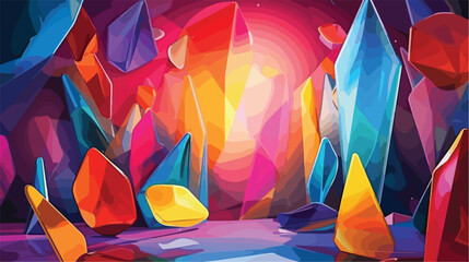 Colorful Glass 3D Object abstract wallpaper background
