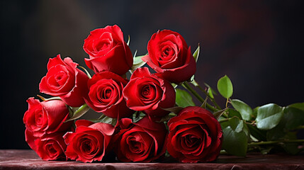 bouquet of red roses  high definition(hd) photographic creative image