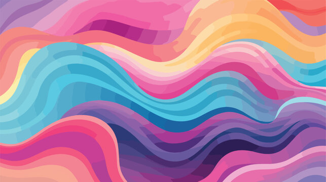 Colorful wavy pattern for backgrounds and design 2d