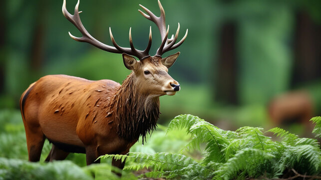 deer in the forest  high definition(hd) photographic creative image