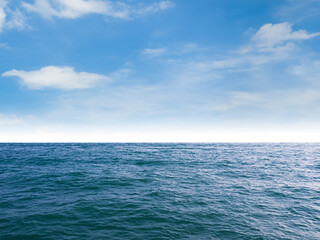 Ocean Background Texture Surface Blue Sea and Horizon Nature Summer Tropical, Beauty View Landscape...