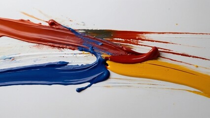 Embossed color brush strokes with oil paint.