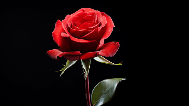 red rose on black background  high definition(hd) photographic creative image