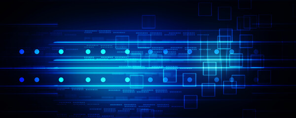 2d illustration Abstract futuristic electronic circuit technology background