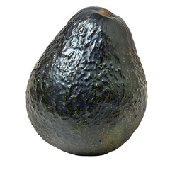 Fresh avocado on white background, isolated Healthy green fruit, organic and ripe, with a natural brown stone