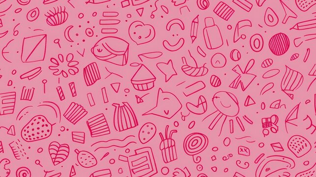 simple childish scribble wallpaper print,Seamless picture