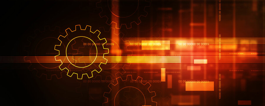 2d illustration abstract gear Network
