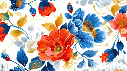 Photo sur Plexiglas Style bohème Vintage Florals seamless pattern