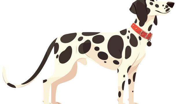 Dalmatian Clipart Dog 2d flat cartoon vactor illustration