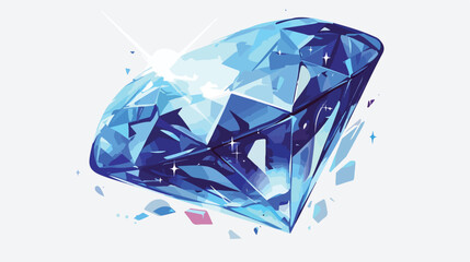Diamond Clipart 2d flat cartoon vactor illustration