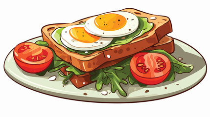 Egg sandwich. It is served for the breakfast menu b