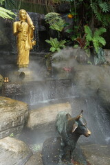 Fototapeta na wymiar artificial waterfall
